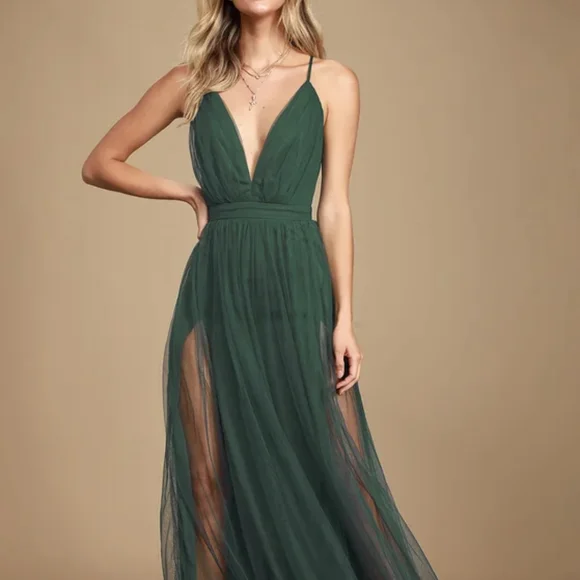 Lulus Dresses Green Dress Lulus Rare Beauty Hunter Green Tulle